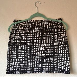 Stretch Mini Skirt Geometric Modern
